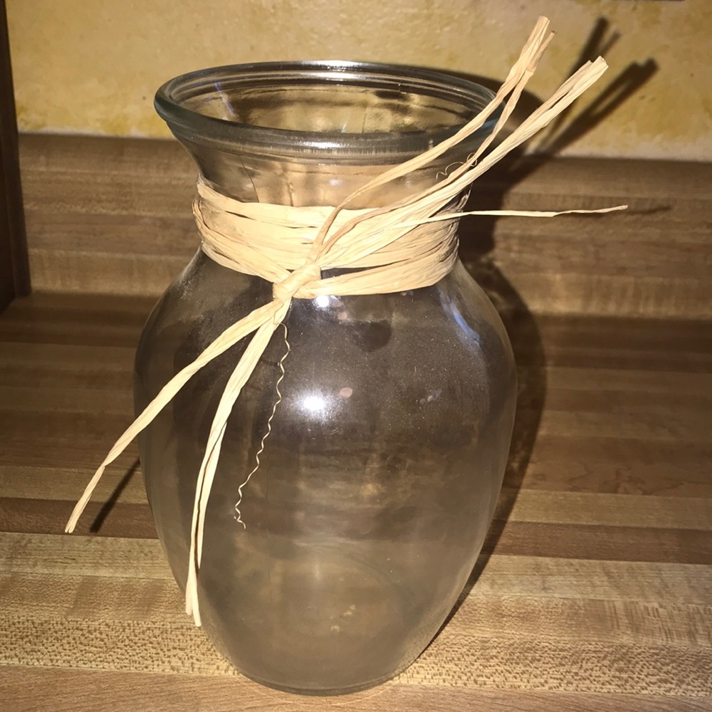 Rustic inspired Glass Vase